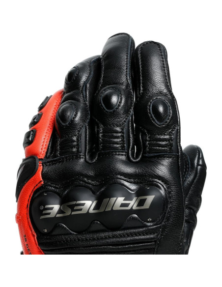 Guantes Dainese 4-Stroke 2 Negro/Rojo Fluorescente - Talla Grande