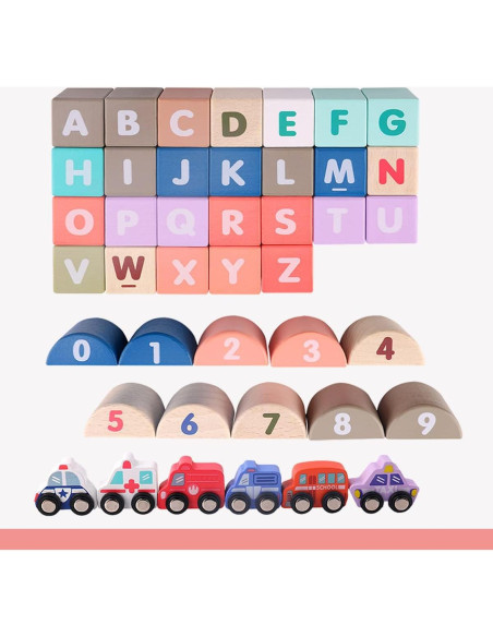 Juego de Bloques de Construcción de Madera Xylolin 115 Piezas