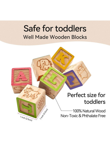 Juego de Bloques de Madera GIRAVO Arcoíris ABC 26 Pcs Juego de Bloques de Madera GIRAVO Arcoíris ABC 26 Pcs