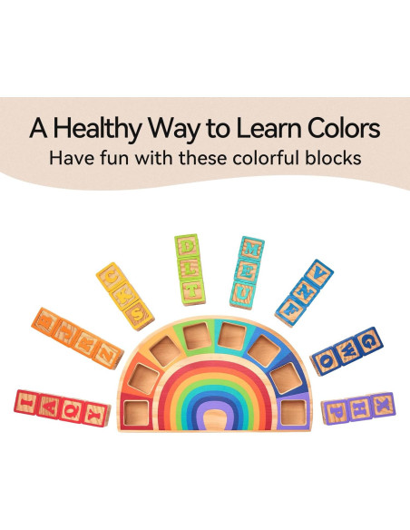 Juego de Bloques de Madera GIRAVO Arcoíris ABC 26 Pcs Juego de Bloques de Madera GIRAVO Arcoíris ABC 26 Pcs
