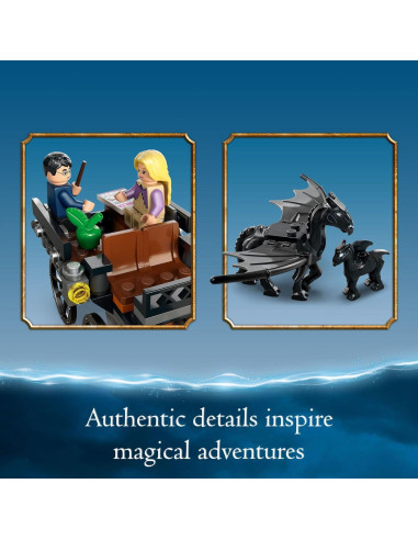 LEGO Harry Potter Carruaje de Hogwarts y Thestrals 76400 - Juguete de Construcción 121 Piezas