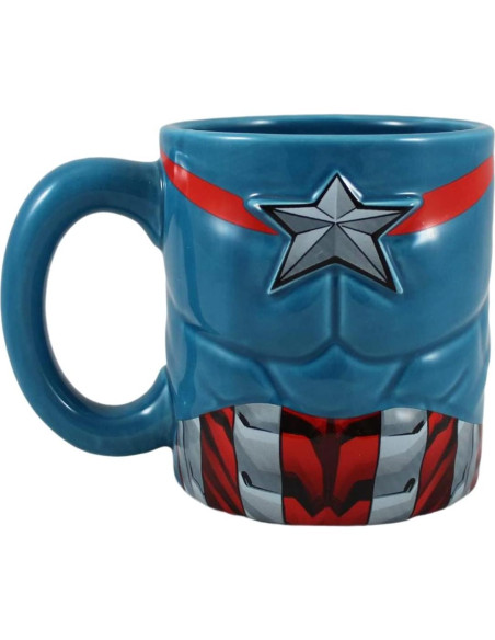 Juego de Taza y Calcetines Bioworld Capitán América 590 ml Juego de Taza y Calcetines Bioworld Capitán América 590 ml