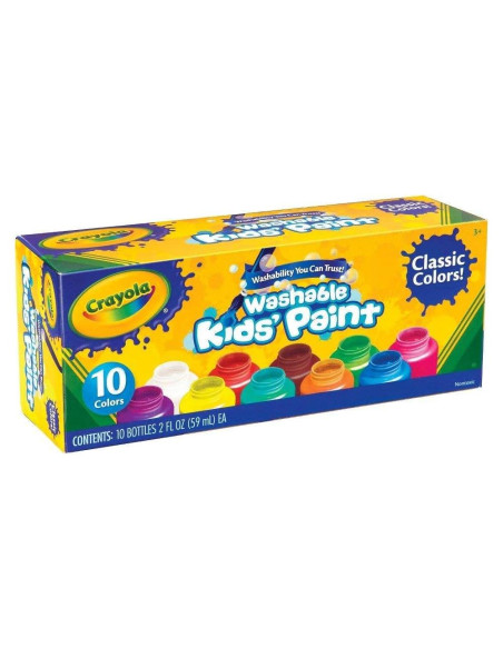 Set de Pintura Lavable Crayola 10 Colores 59.15 ml 6 Unidades Set de Pintura Lavable Crayola 10 Colores 59.15 ml 6 Unidades