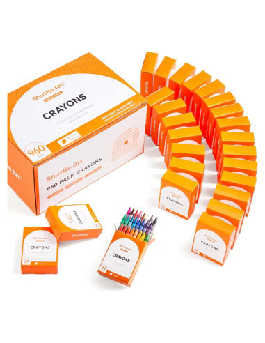 Conjunto de Crayones Shuttle Art 960 unidades 24 colores