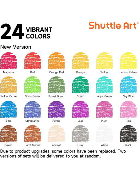 Conjunto de Crayones Shuttle Art 960 unidades 24 colores