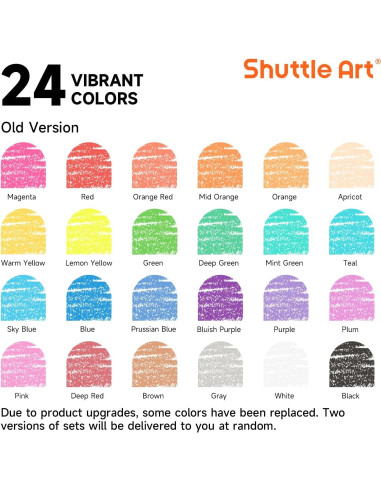 Conjunto de Crayones Shuttle Art 960 unidades 24 colores