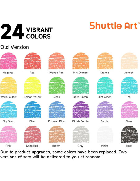 Conjunto de Crayones Shuttle Art 960 unidades 24 colores