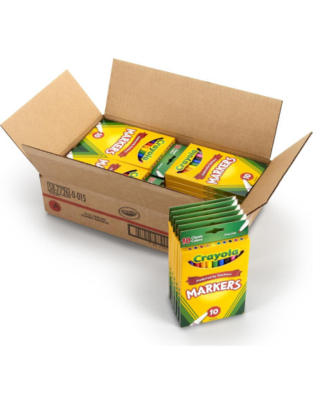 Marcadores de Línea Fina Clásicos Crayola 10 Colores Marcadores de Línea Fina Clásicos Crayola 10 Colores