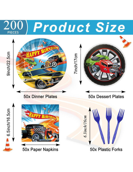 Juego de vajilla desechable Justforjoyful 200 piezas para fiesta