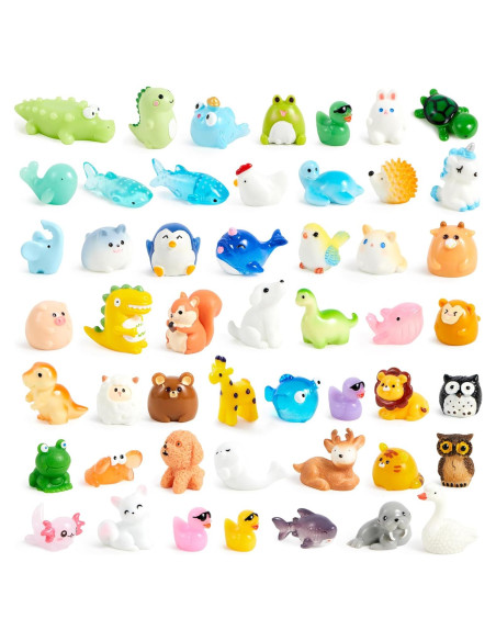 Conjunto de 50 Mini Figuras de Animales de Resina Joyin Conjunto de 50 Mini Figuras de Animales de Resina Joyin