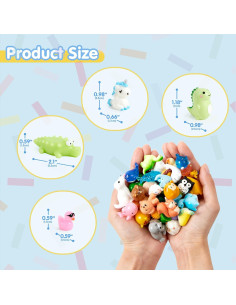 Conjunto de 50 Mini Figuras de Animales de Resina Joyin 2