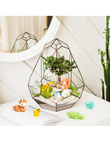 Conjunto de 50 Mini Figuras de Animales de Resina Joyin