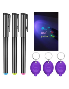 Bolígrafo de Tinta Invisible Daemson con 3 Linternas LED UV