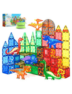 Juguetes de Dinosaurios Magnéticos Coodoo 102 Piezas 3+ Años