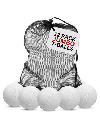 12 Pelotas de T-Ball Jumbo Liberty Imports para Niños - 8.89 cm
