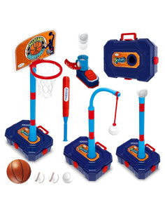 Aro de Baloncesto Ajustable OWNONE 1 + Set T Ball Azul