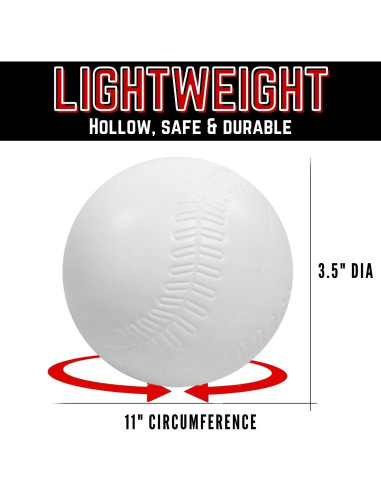 12 Pelotas de T-Ball Jumbo Liberty Imports para Niños - 8.89 cm