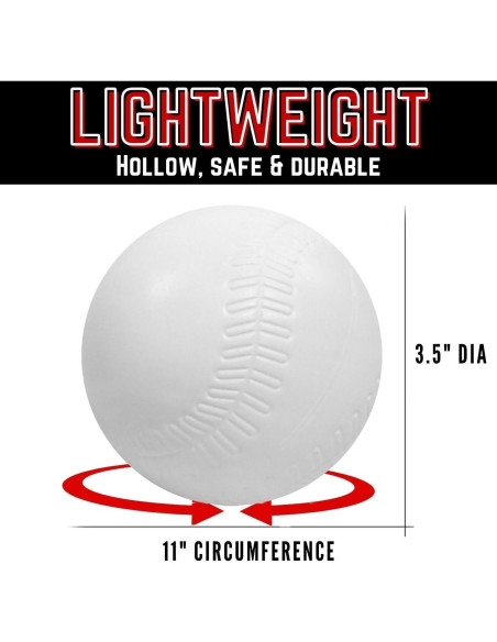 12 Pelotas de T-Ball Jumbo Liberty Imports para Niños - 8.89 cm