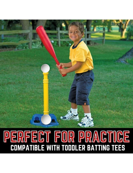 12 Pelotas de T-Ball Jumbo Liberty Imports para Niños - 8.89 cm