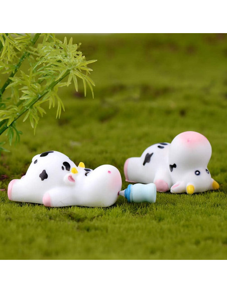 Conjunto de 6 Figuras de Vaca MAOMIA para Jardines y Pasteles