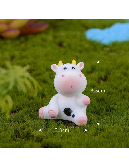 Conjunto de 6 Figuras de Vaca MAOMIA para Jardines y Pasteles