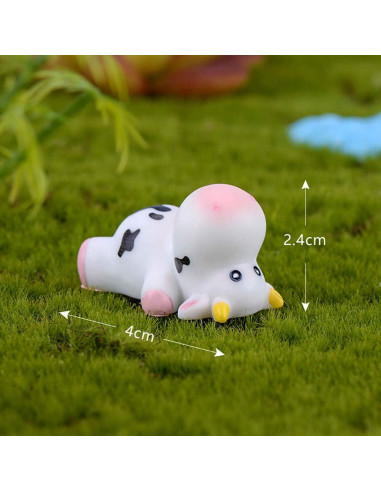 Conjunto de 6 Figuras de Vaca MAOMIA para Jardines y Pasteles