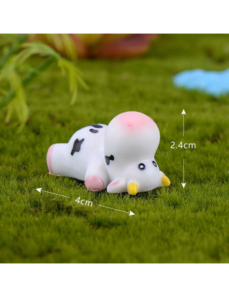 Conjunto de 6 Figuras de Vaca MAOMIA para Jardines y Pasteles