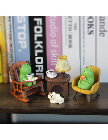 Estatuillas de Ranas Lindas Refintural - Conjunto Verde 1