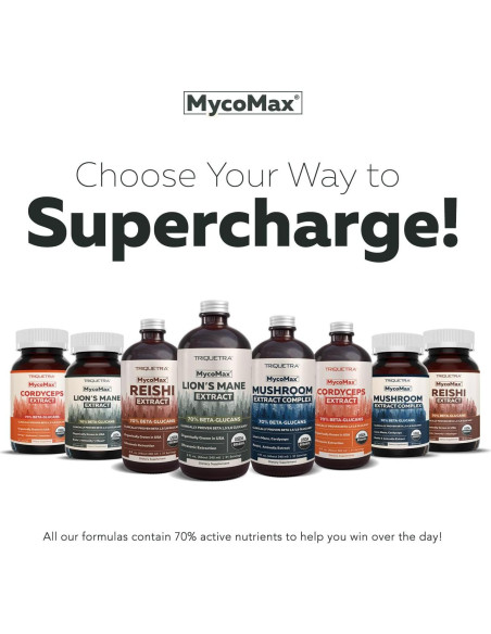 Cápsulas de Extracto de Hongo Cordyceps Orgánico - 60 Unidades - 70% Beta Glucanos