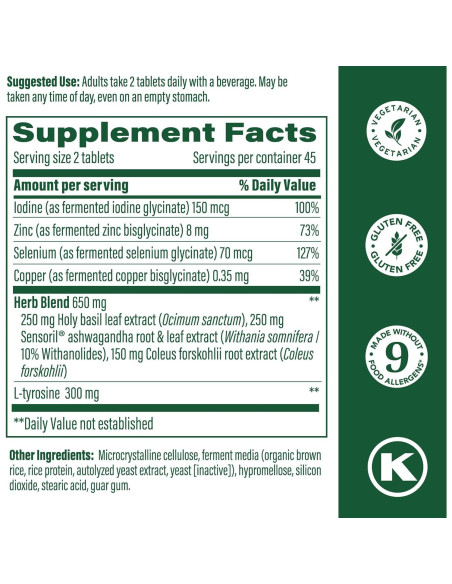 MegaFood Suplemento para Tiroides 60 Tabletas Vegetariano MegaFood Suplemento para Tiroides 60 Tabletas Vegetariano