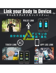 Reloj Inteligente Vital Digimon Negro con Podómetro y Monitor 2