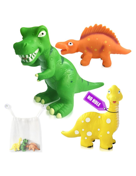 Juguetes de baño dinosaurios Shantou 3 piezas sin agujero