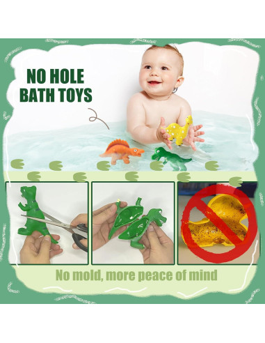 Juguetes de baño dinosaurios Shantou 3 piezas sin agujero