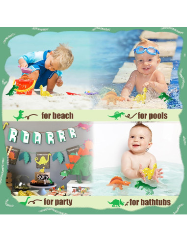 Juguetes de baño dinosaurios Shantou 3 piezas sin agujero