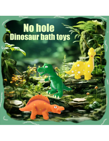 Juguetes de baño dinosaurios Shantou 3 piezas sin agujero