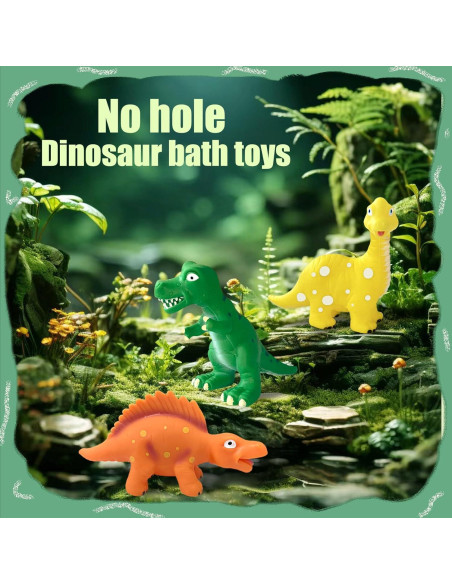 Juguetes de baño dinosaurios Shantou 3 piezas sin agujero