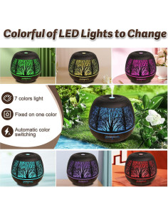 Difusor de Aceites Esenciales Roonbo 400ml con Control Remoto 2