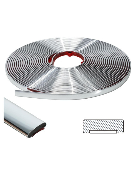 Moldura autoadhesiva ZOWZOW 3m x 1cm Plata para azulejos