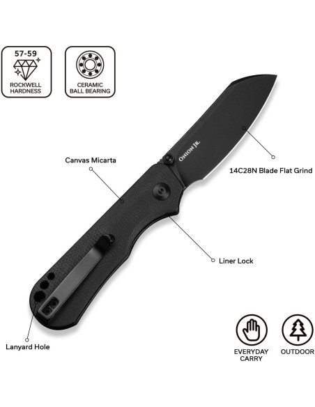 Cuchillo Plegable CIVIVI Crabby 16.26cm Acero 14C28N Negro Cuchillo Plegable CIVIVI Crabby 16.26cm Acero 14C28N Negro
