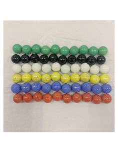 60 Canicas de Vidrio Sólido 25mm para Damas Chinas y Juegos
