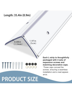 Protectores de Esquinas Taaizau 2pcs 90cm Antigolpes Transparentes 2