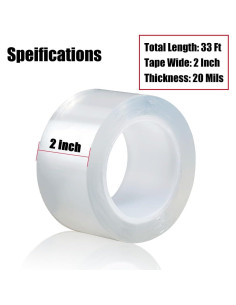 Cinta de Sellado Transparente Noabaco 5 cm x 10 m Sin Residuo 2