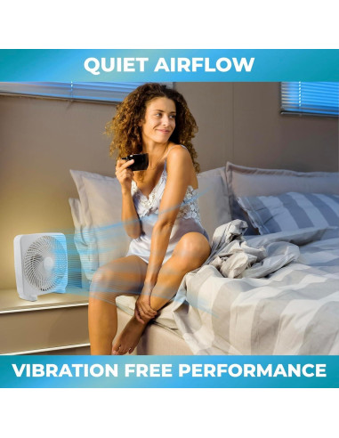 Ventilador Portátil Eléctrico EZ-CHILL 9" 2 Velocidades Silencioso