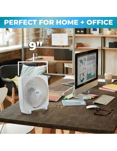 Ventilador Portátil Eléctrico EZ-CHILL 9" 2 Velocidades Silencioso