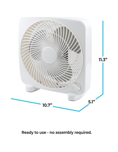Ventilador Portátil Eléctrico EZ-CHILL 9" 2 Velocidades Silencioso