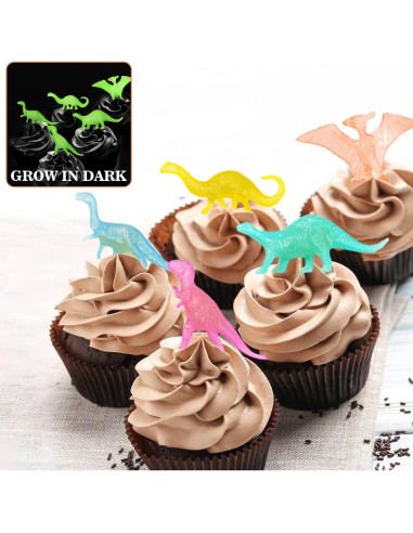 Set de 78 Figuras de Dinosaurios Brillantes OuMuaMua 5-7.6 cm