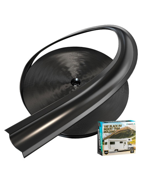Moldura de Recorte para RV LATCH.IT 30.48m x 2.54cm Negro