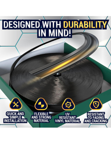 Moldura de Recorte para RV LATCH.IT 30.48m x 2.54cm Negro