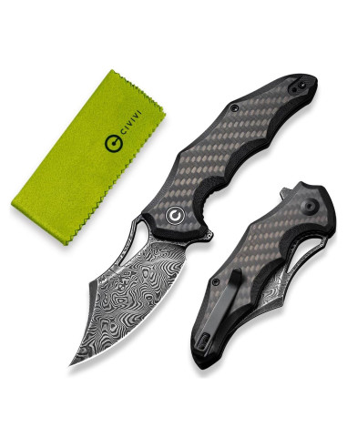Cuchillo Plegable CIVIVI Chiro Damasco 7.87 cm Mango G10
