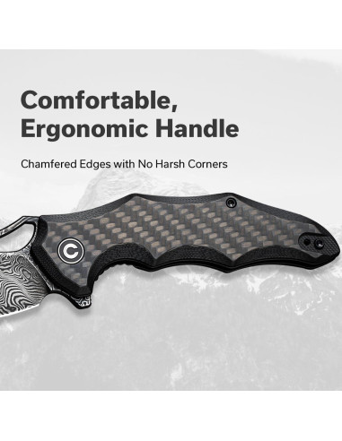 Cuchillo Plegable CIVIVI Chiro Damasco 7.87 cm Mango G10